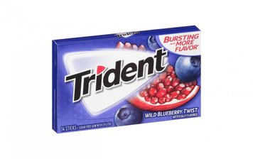 Жуйки Trident wild blueberry twist 14 sticks 0618 фото