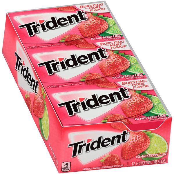 Жуйки Trident Island berry lime 14 sticks 0619 фото