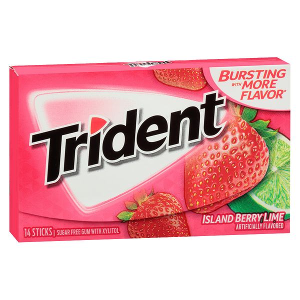 Жуйки Trident Island berry lime 14 sticks 0619 фото