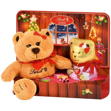 Подарунковий набір Lindt Teddy з м'якою іграшкою дівчинка 100g 2179 фото