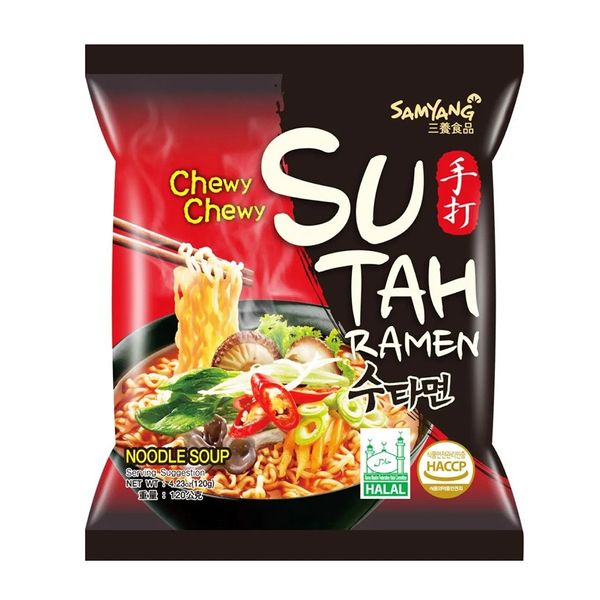 Локшина швидкого приготування Рамен Ramen Hot&Spicy Sutah 120g SamYang 5327 фото