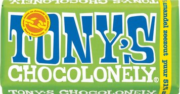 Шоколад Tony's Chocolonely Dark Almond Sea Salt Chocolate Bar 180g 5458 фото