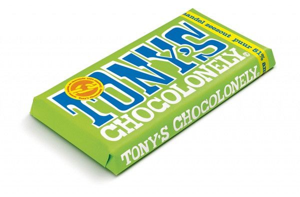 Шоколад Tony's Chocolonely Dark Almond Sea Salt Chocolate Bar 180g 5458 фото