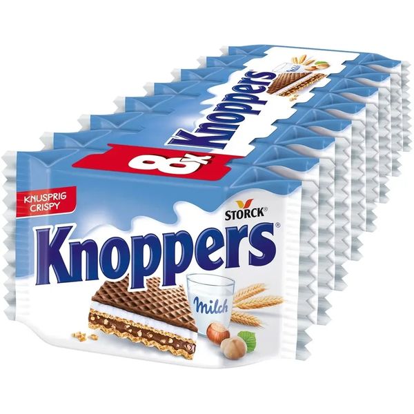 Вафлі Knoppers Milk 8шт 225g 2933 фото