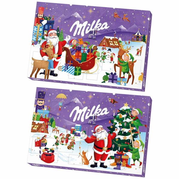 Адвент Календар Milka Advent Calendar 200g (Санта з санчатами) 1407 фото