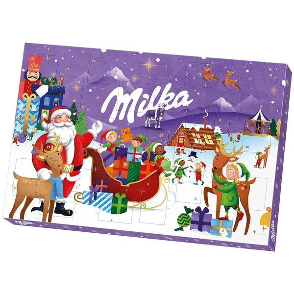 Адвент Календар Milka Advent Calendar 200g (Санта з санчатами) 1407 фото