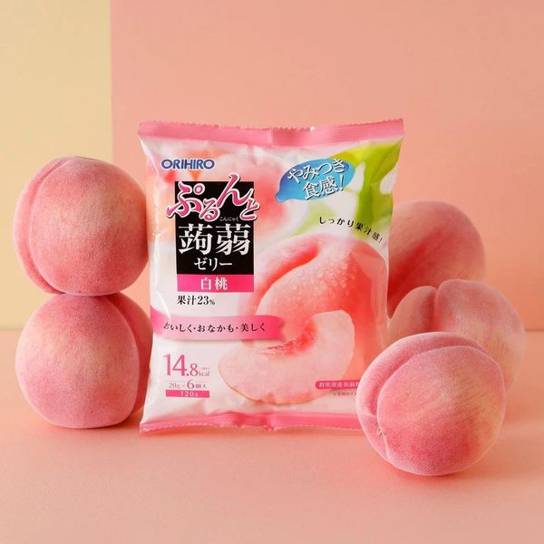 Японська цукерка рідке желе Orihiro Purunto Konjac Peach персик 120g 4759 фото