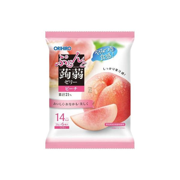 Японська цукерка рідке желе Orihiro Purunto Konjac Peach персик 120g 4759 фото