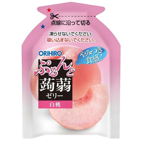 Японська цукерка рідке желе Orihiro Purunto Konjac Peach персик 120g 4759 фото