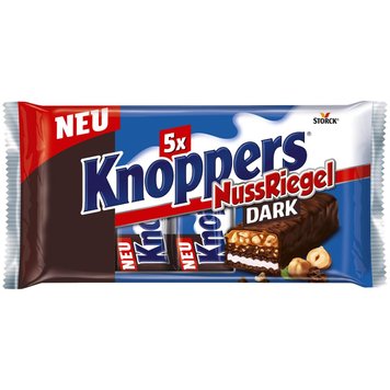 Шоколадно-вафельні батончики Knoppers NussRiegel Dark 200g 3957 фото