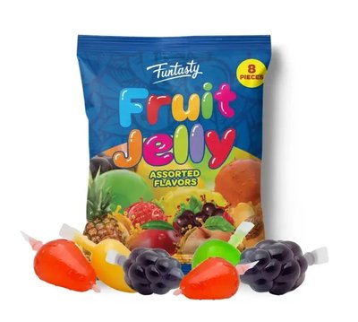 Рідкі фруктові желе з Тік Ток Funtasty Squeezable Fruit Jelly Candy 360g 4129 фото