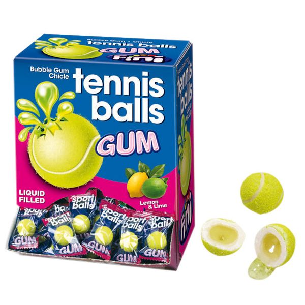 Блок жуйок Fini Tennis Balls Bubble Gum 200 шт 1285 фото