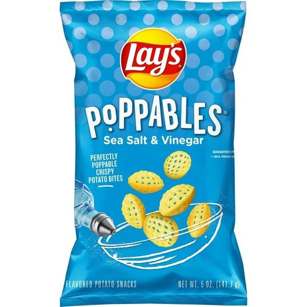 Снеки Lay's Poppables Potato Snacks Sea Salt & Vinegar Flavored 141.7g 5277 фото