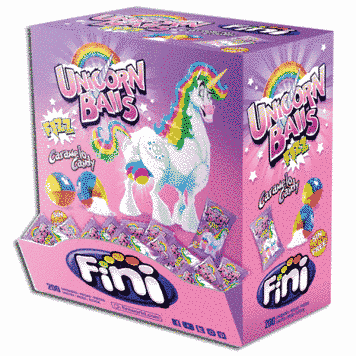 Блок жуйок Fini Unicorn Balls Fizz 200 шт 1293 фото