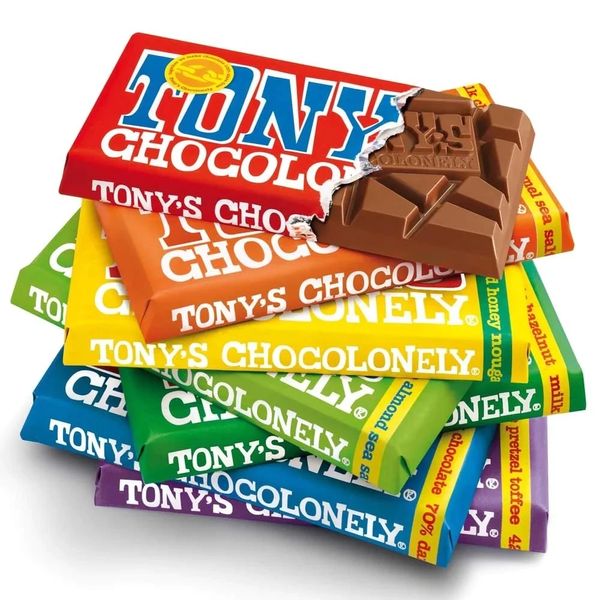 Шоколадка Tony's Chocolonely Caramel & Sea Salt Milk Chocolate 180g 4090 фото