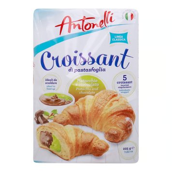 Круасани Antonelli Puff Pastry Croissant With Pistachio And Chocolate 5 x 45 g 5260 фото