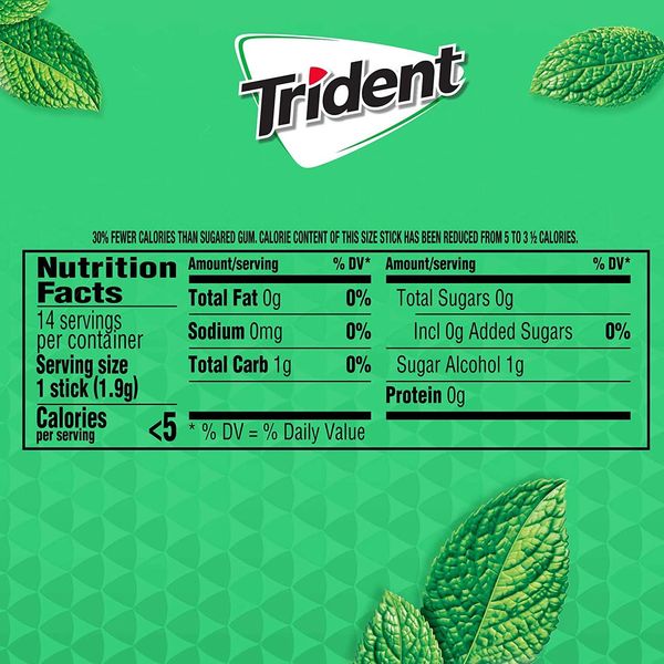 Жуйки Trident spearmint 14 sticks 1632 фото