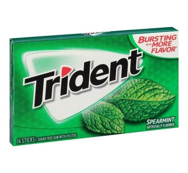 Жуйки Trident spearmint 14 sticks 1632 фото