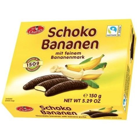 Банановий зефір у шоколаді Sir Charles Schoko Bananen 150g 5314 фото