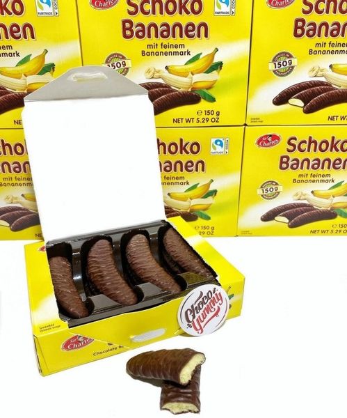 Банановий зефір у шоколаді Sir Charles Schoko Bananen 150g 5314 фото