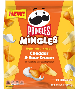 Снеки Pringles Mingles Cheddar and Sour Cream Puffed Snacks 155 г 7571 фото