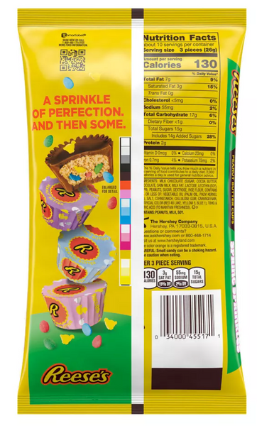 Шоколадні цукерки Reese's Peanut Butter Cups Miniatures with Spring Sprinkles 263г 8490 фото