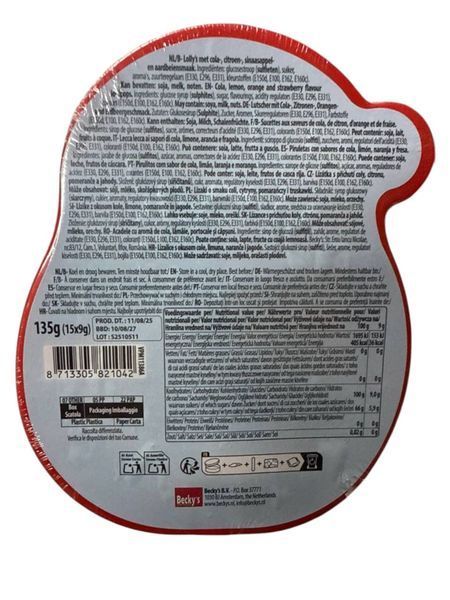 Рождественские леденцы Becky's Lollipops XXL Пряничный человечек 15шт 135г 9992 фото