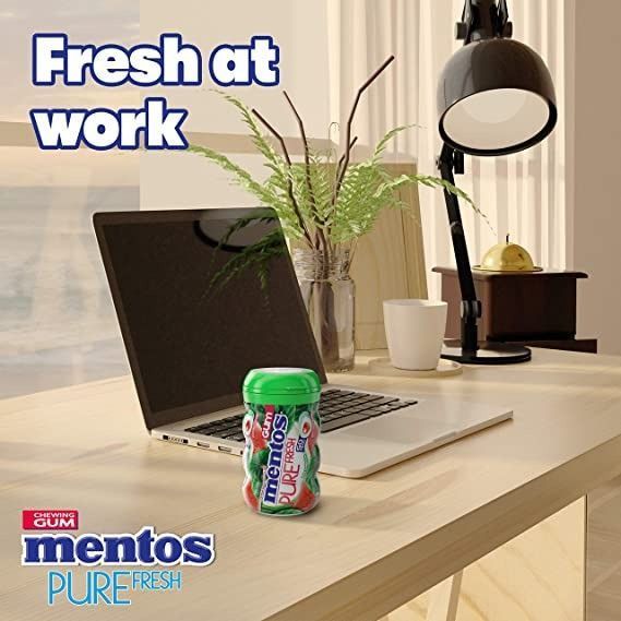 Жувальна гумка Mentos Pure Fresh кавун без цукру з ксилітом , 50 шт. 4781 фото