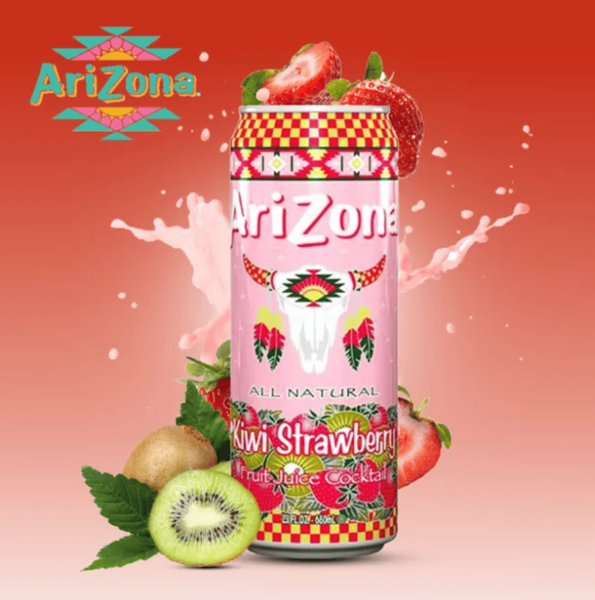 Напій AriZona Kiwi Strawberry Fruit Juice Cocktail 650мл 10586 фото
