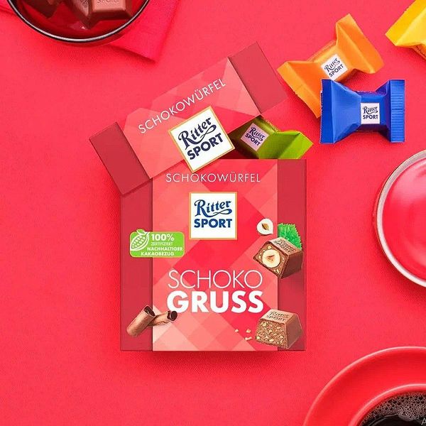 Набір Цукерок Ritter Sport Schokowürfel Schoko Gruss 176g 5361 фото