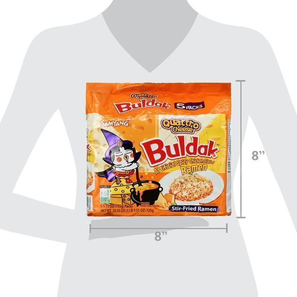 Лапша быстрого приготовления SAMYANG Buldak Quattro Cheese Ramen Hot Chicken Flavor Ramen 5 шт х 145 г 7338 фото
