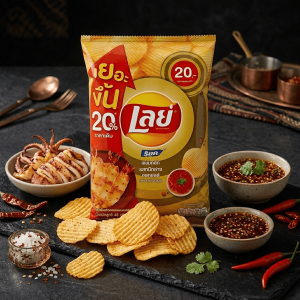 Чипсы Lay's Hot Chili Squid Potato Chips 48г 11236 фото