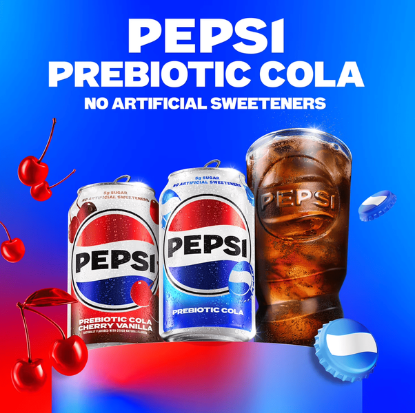 Газований напій Pepsi Prebiotic Cola Soda Pop 355мл 10987 фото