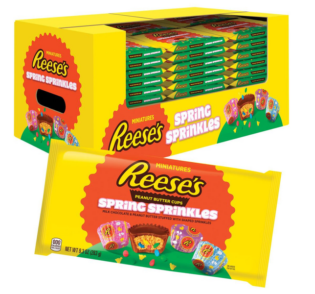Шоколадні цукерки Reese's Peanut Butter Cups Miniatures with Spring Sprinkles 263г 8490 фото