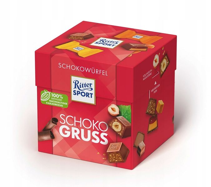 Набор Конфет Ritter Sport Schokowürfel Schoko Gruss 176g 5361 фото