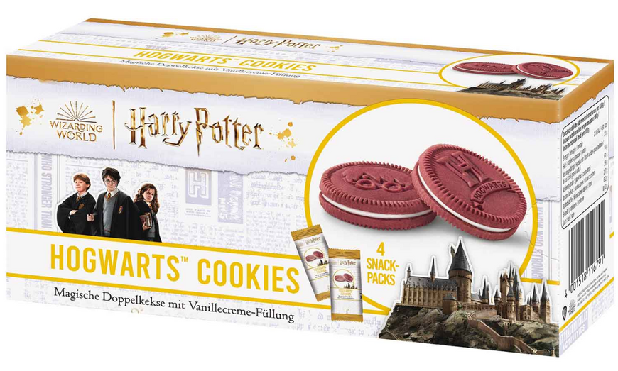 Печенье Harry Potter Hogwarts Cookies с ванильной начинкой 180г 7620 фото
