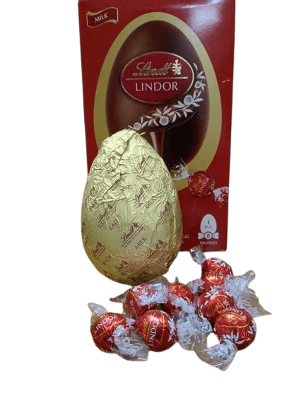 Пасхальный набор шоколадное яйцо и 8 конфет Lindt Lindor Milk Chocolate Easter Egg 260г 8254 фото