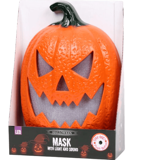 Декорации для Хэллоуин Led Halloween Mask Тыква со светом и звуком и датчиком, 1шт 9365 фото
