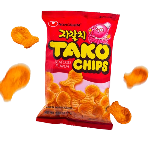 Корейські снеки Nongshim Tako Chips Seafood Flavor 60г 7969 фото