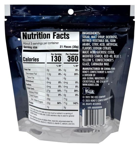 Сублимированные жевательные конфеты Icee Freeze Dried Candy Chews 85г 10100 фото