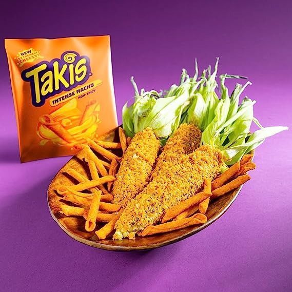 Чипси Takis Intense Nacho Cheese Flavored Rolled Cheesy Tortilla Chips 28.4g 5150 фото
