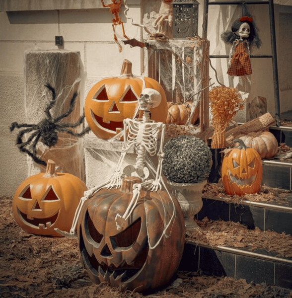 Декорации для Хэллоуин Led Halloween Mask Тыква со светом и звуком и датчиком, 1шт 9365 фото