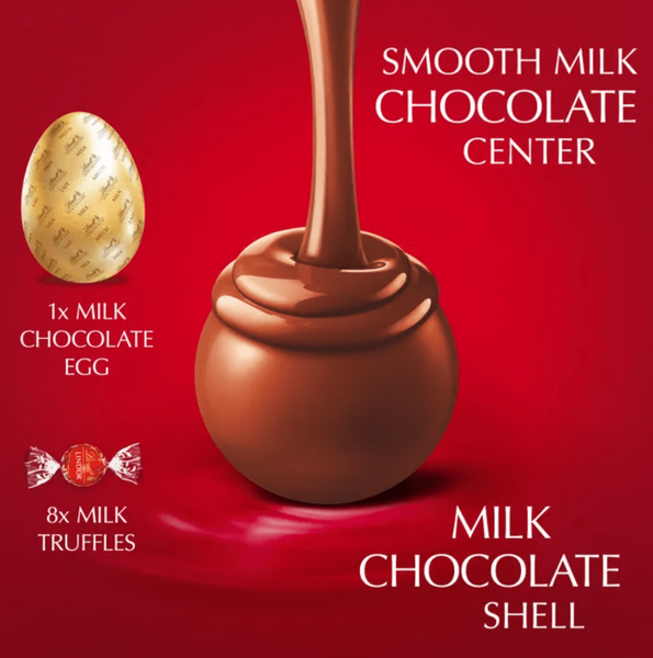 Пасхальный набор шоколадное яйцо и 8 конфет Lindt Lindor Milk Chocolate Easter Egg 260г 8254 фото