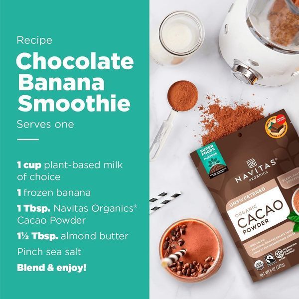 Какао порошок Navitas Naturals Organic Cacao Powder 227г 10694 фото
