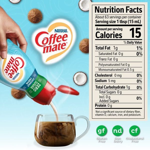 Сливки для кофе Coffee Mate Zero Sugar Coconut Creme 946 мл 9515 фото