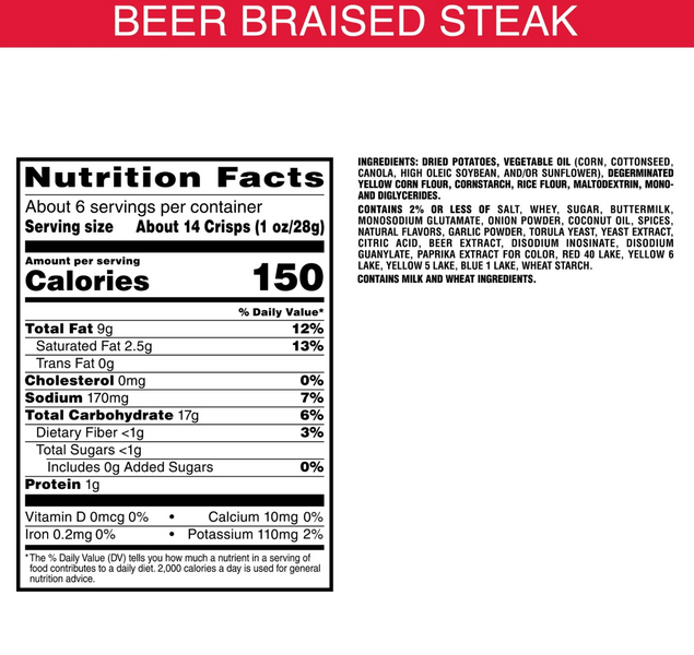 Чипсы Pringles Miller Lite Beer-Braised Steak 158г 8646 фото