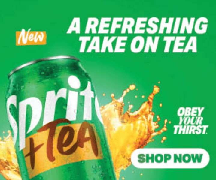 Газированный напиток Sprite Tea Lemon Flavor 355мл (Пошкоджена банка) 9014 фото