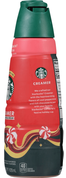 Вершки для кави Starbucks Peppermint Mocha Flavored Coffee Creamer 828мл 9516 фото