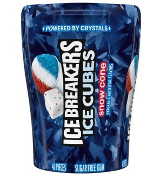Жувальна гумка Ice Breakers Ice Cubes Snow Cone Flavored Sugar Free 92г 11617 фото
