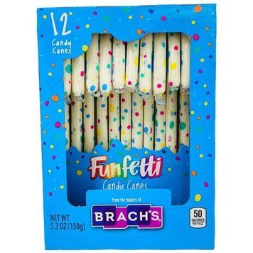Льодяники Brach's Funfetti Candy Canes 12 Pieces 150g 5968 фото